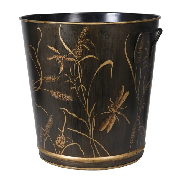 Large Bucket with Dragonfly Motif