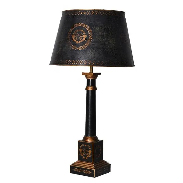 Black Empire Lamp With Shade