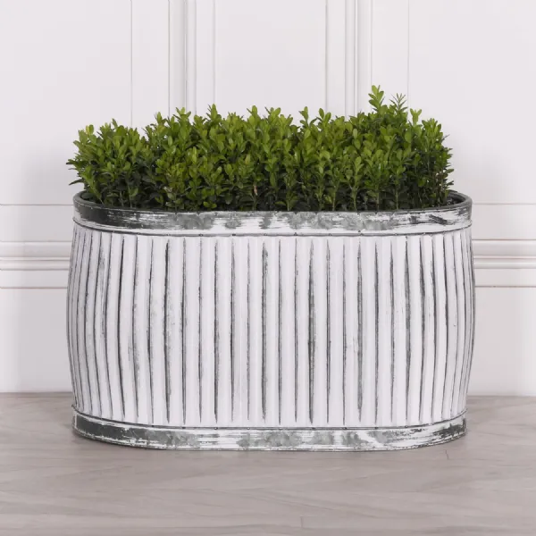 Dolly Tub Oval Metal Planter Medium