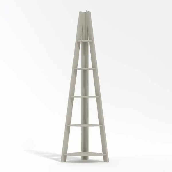 Tiva Corner Ladder Shelving Grey