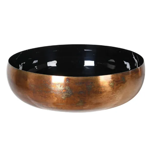 Burnt Brass and Enamel Bowl