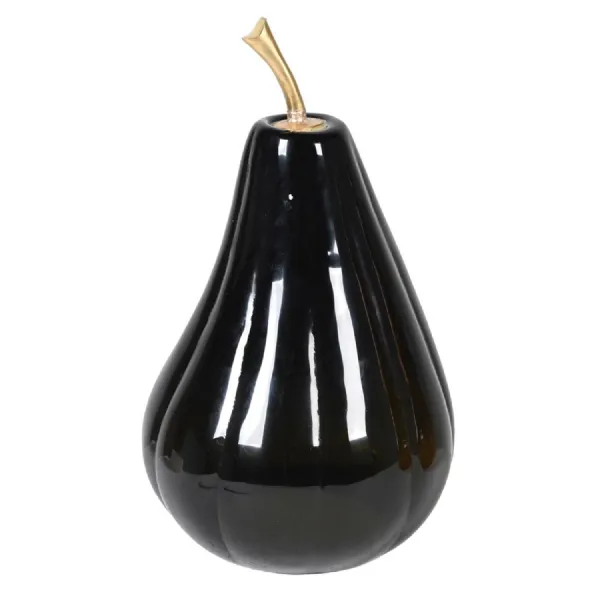 Large Onyx Glass Pear Ornament