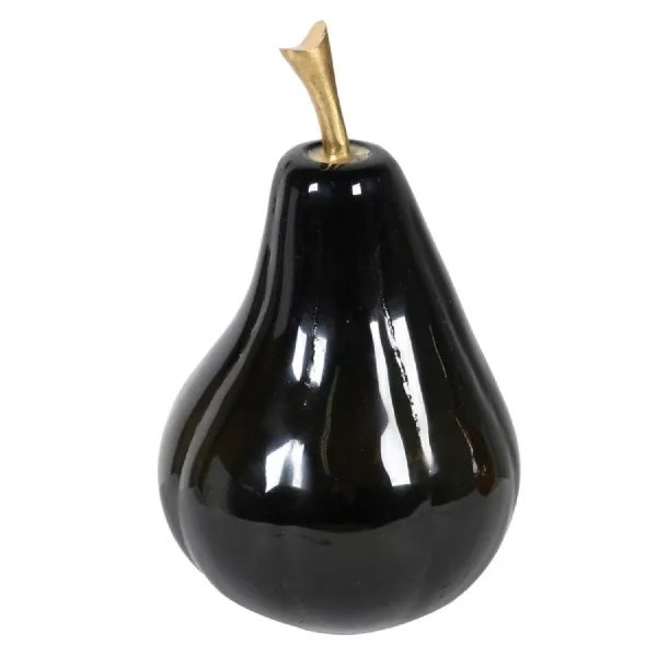 Small Onyx Glass Pear Ornament