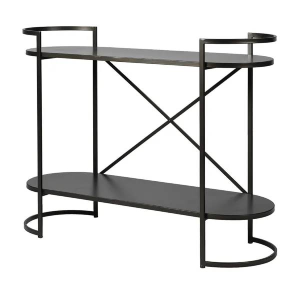 Aged Black Shelf Unit