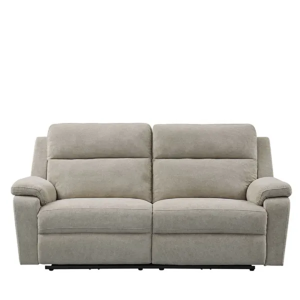 Taupe Fabric Large 3 Seater Electric Power Recliner Sofa