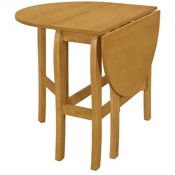 Light Oak Oval Drop Leaf Gateleg Dining Table