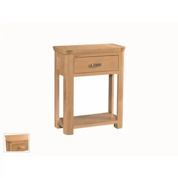 Travis Solid Oak 1 Drawer Telephone Table