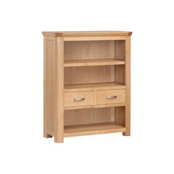 Travis Solid Oak Low Bookcase