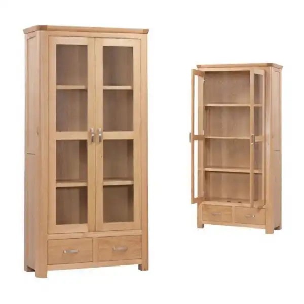 Travis Solid Oak Glazed Display Unit