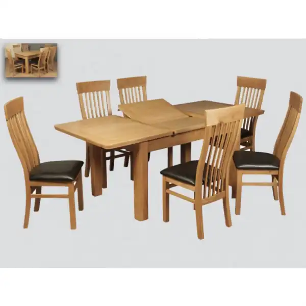 Travis Solid Oak 140cm Extending Table