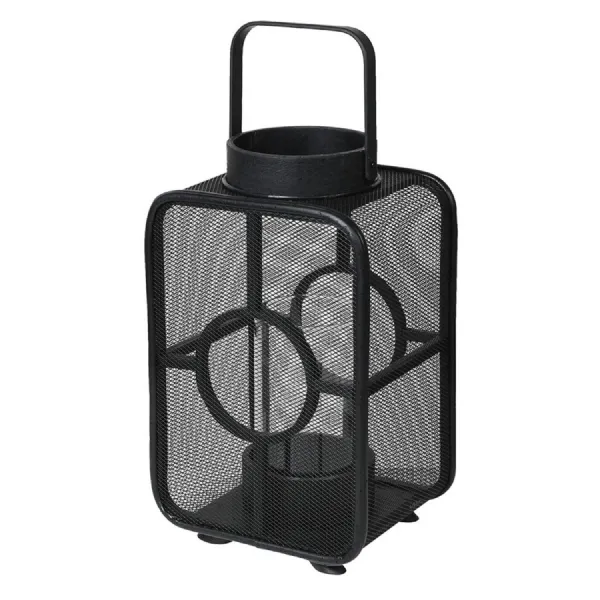 Small Black Bamboo Geometric Lantern