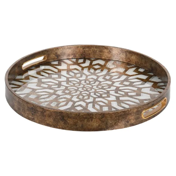 Antique Gold Mosaic Tray