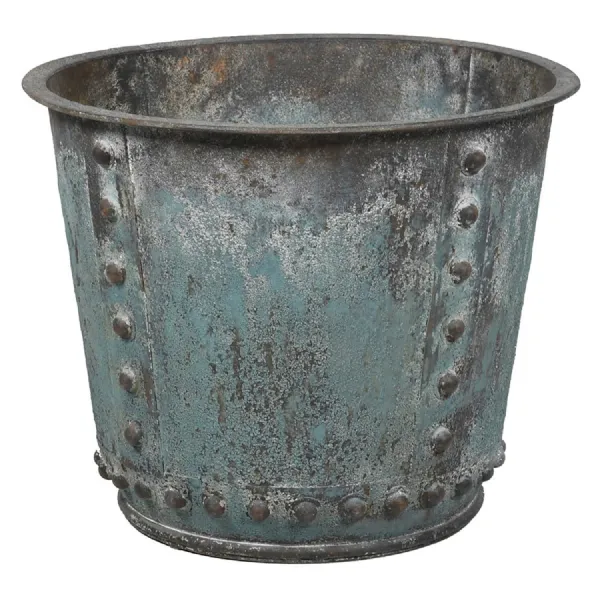 Medium Verdigris Iron Tub Planter