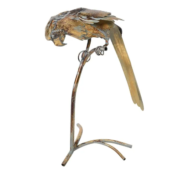 Golden Parrot Sculpture