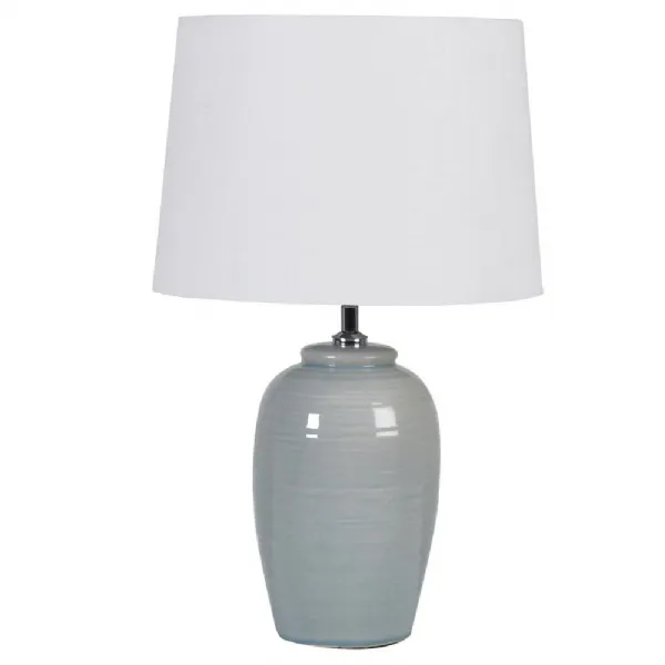 Pale Green Table Lamp With Shade