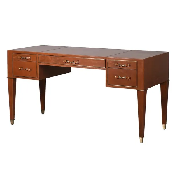 Rocco Leather Tan Leather Desk