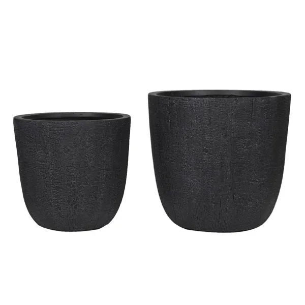 Set of 2 Charcoal Planters