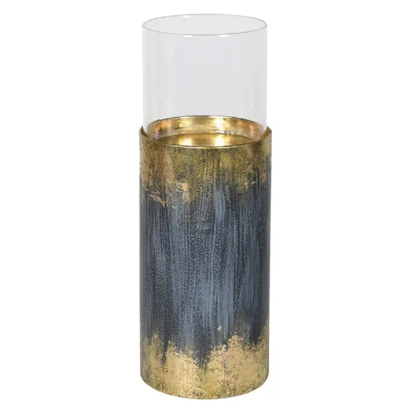 Distressed Golden Candleholder