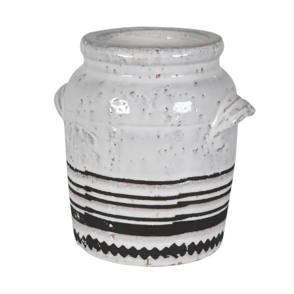 Black and White Aztec Vase