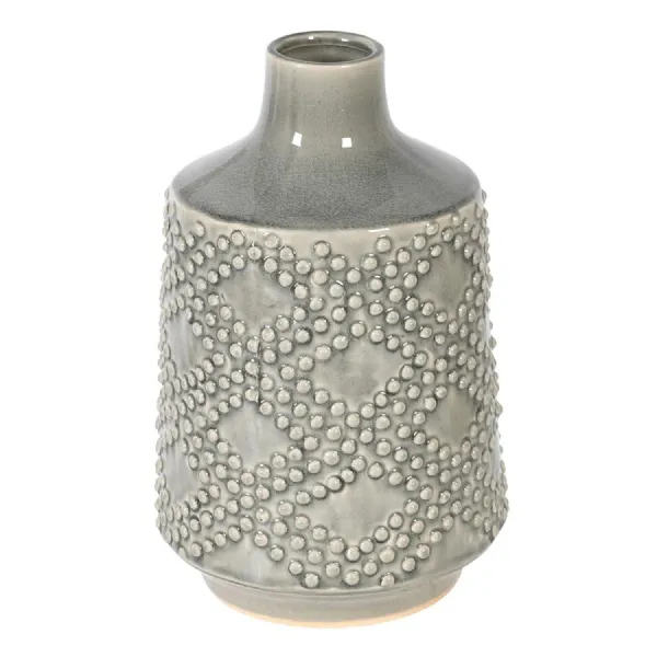 Small Soft Grey Dots Ceramic Vase