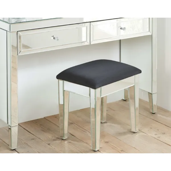 Mirrored Dressing Table Stool