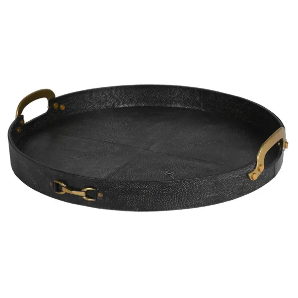 Hicks Shagreen Tray with Handles