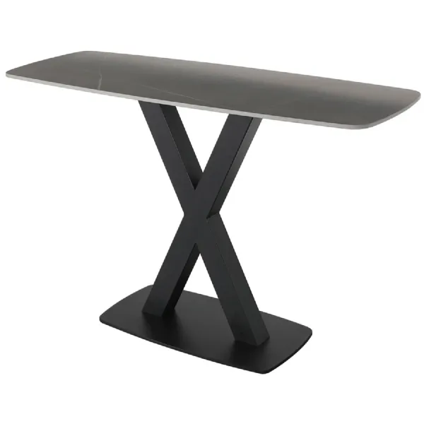 Console Table In Grey Stone