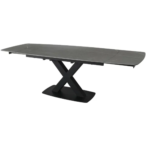 Large Extending Dining Table 160 240cm In Grey Stone