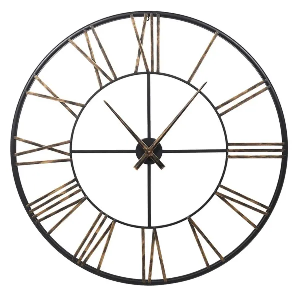 Distressed Gold Clock
