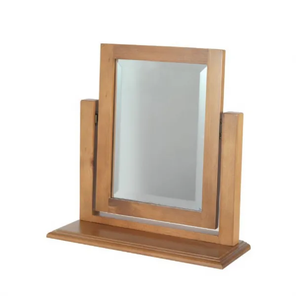 Traditional Style Solid Pine Wood Vanity Mirror with Adjustable Frame