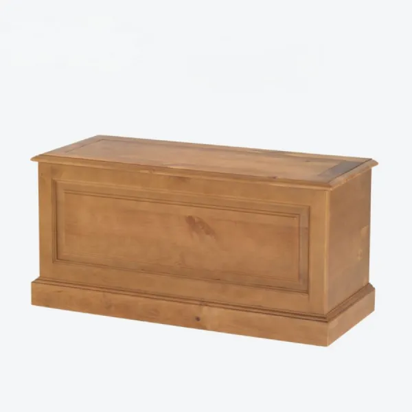 Country Style Solid Pine Blanket Box with Soft Close Lid