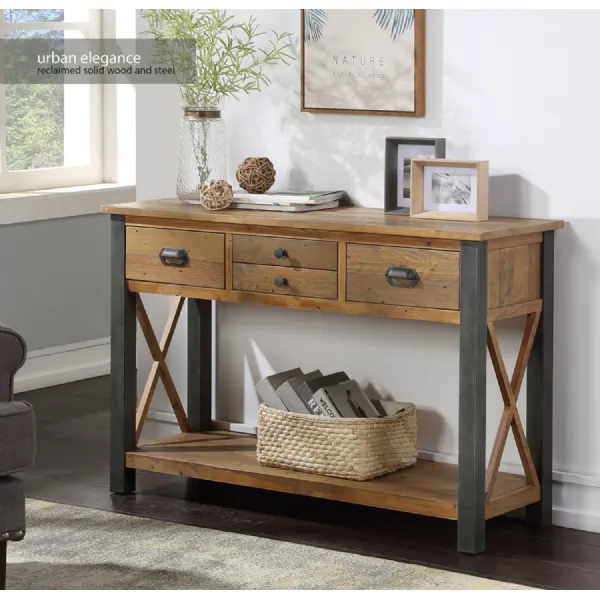 Urban Elegance Reclaimed Console Table