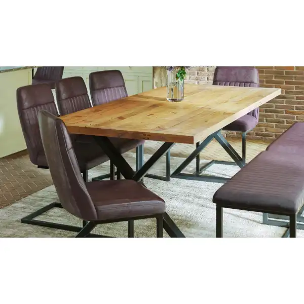 Reclaimed Table LARGE (Diagonal Leg 95cm x 230cm top) 610 Seater