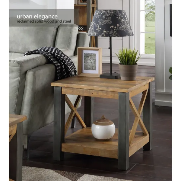 Urban Elegance Reclaimed Lamp Table