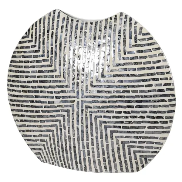 Smoke Capiz Vase