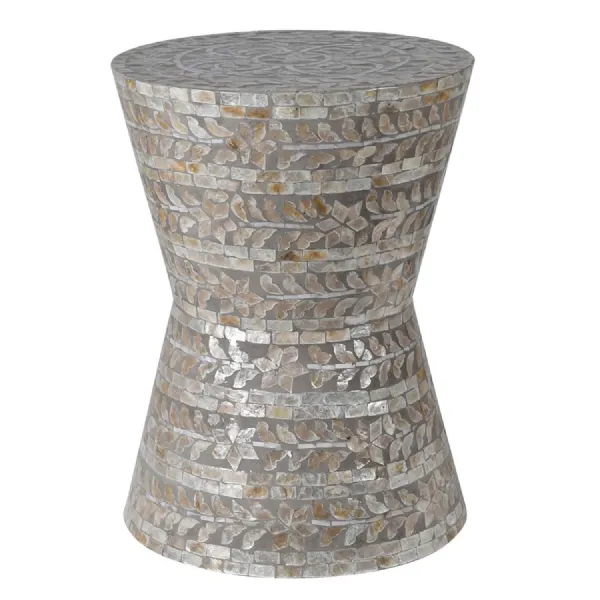 Birch Capiz Stool
