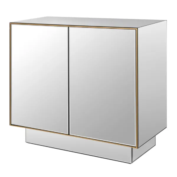 Floating Mirrored 2 Door Cupboard