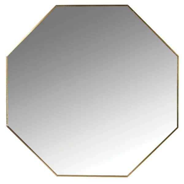 Octagonal Gold Mirror