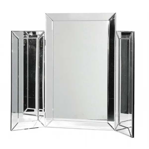 Venetian Glass Plain 3 Piece Dressing Table Mirror