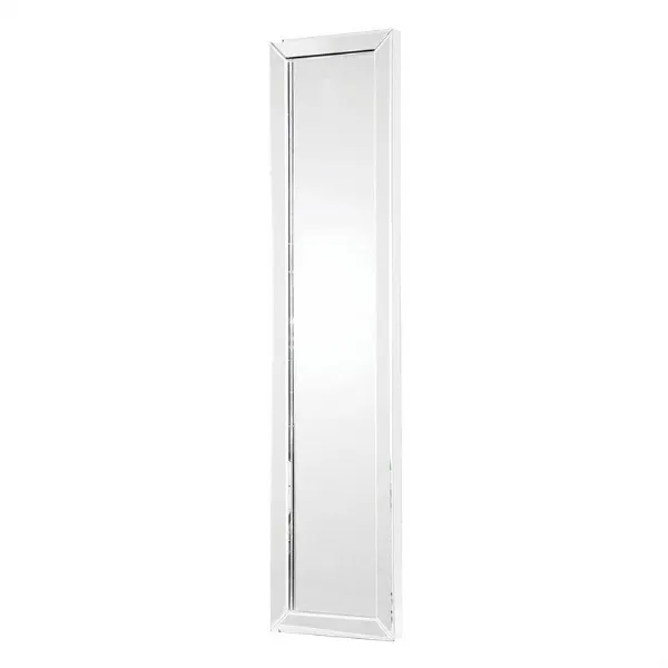 Venetian Glass Box Section Skinny Tall Slim Wall Dressing Room Mirror