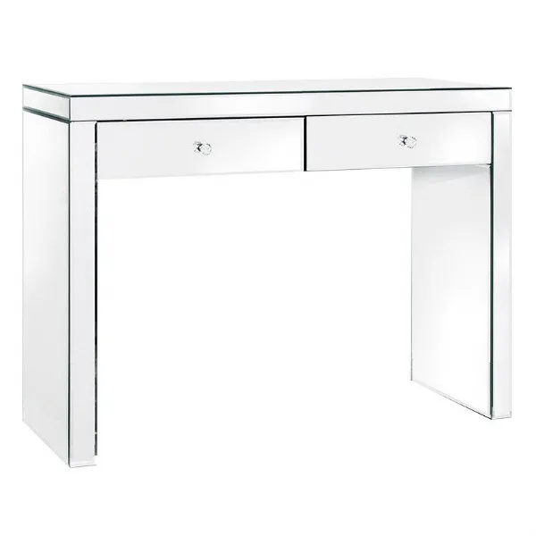 Venetian Glass Mirrored Modern 2 Drawer Dressing Table