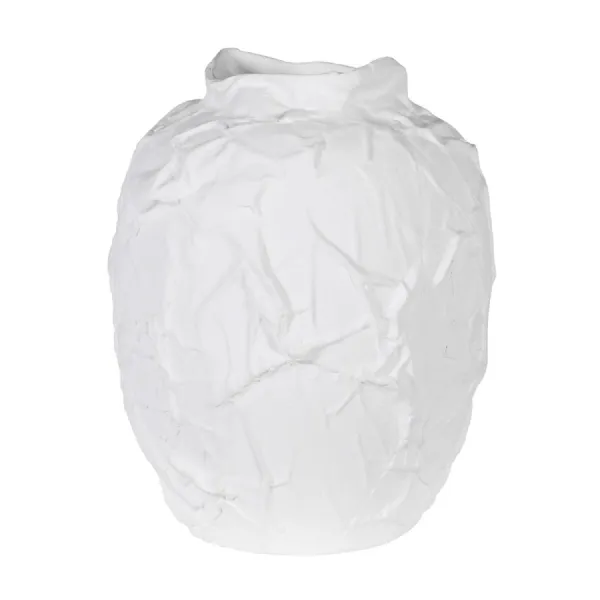 Matt White Textured Vase