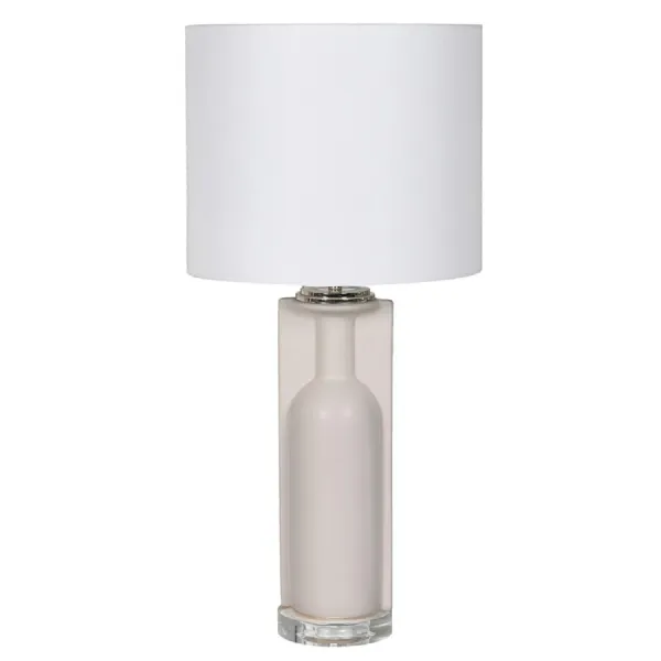 Bottle Shaped Column Lamp with Linen Shade
