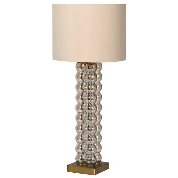 Glass Ball Lamp With Latte Shade