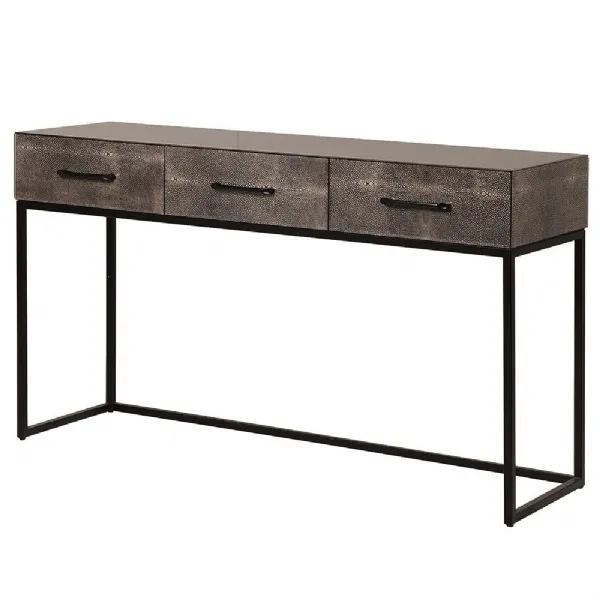 Gry Shagrn 3 Door Glass Desk