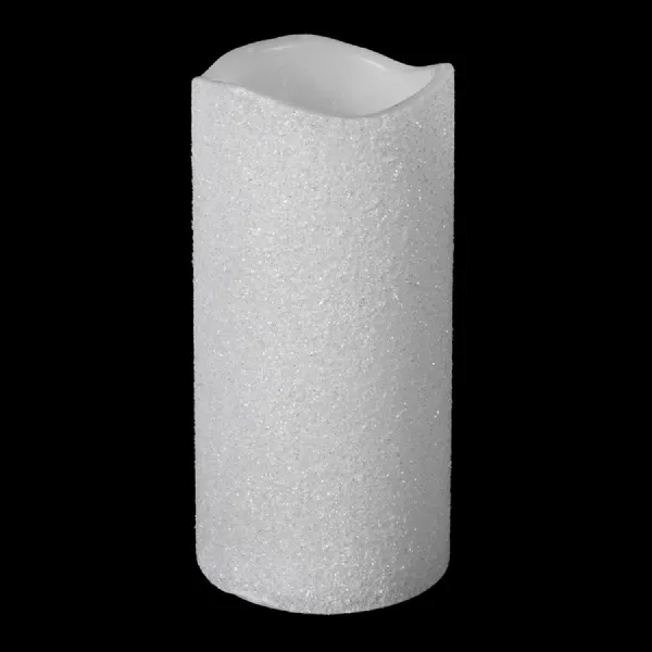 White Glitter LED Candle