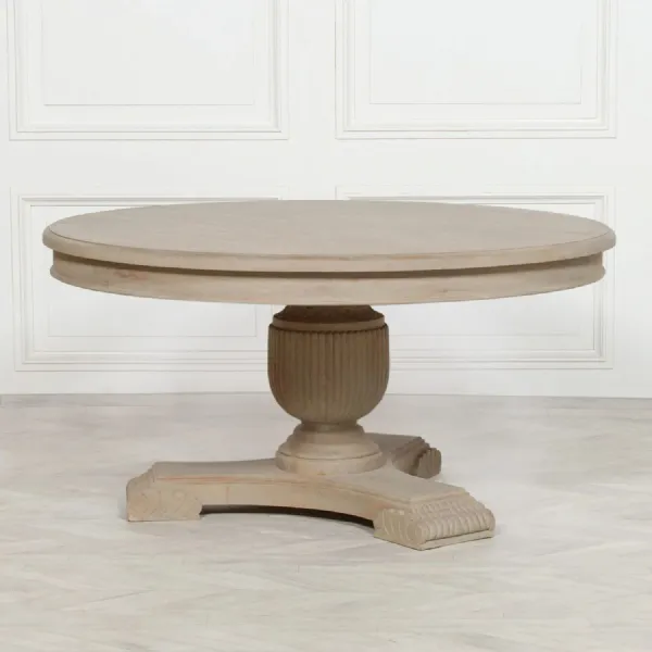 Large Rustic Round Dining Table
