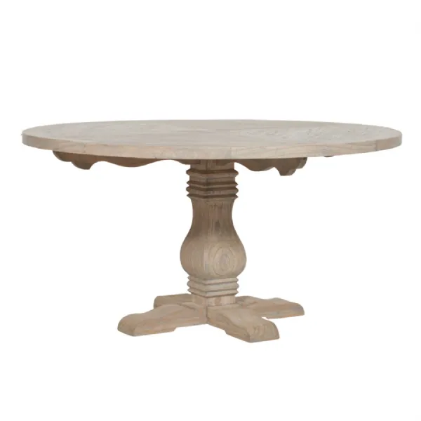 Rustic Round Cedar Pedestal Dining Table