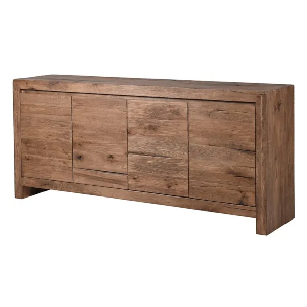 Rustic Oak Large 4 Door Sideboard