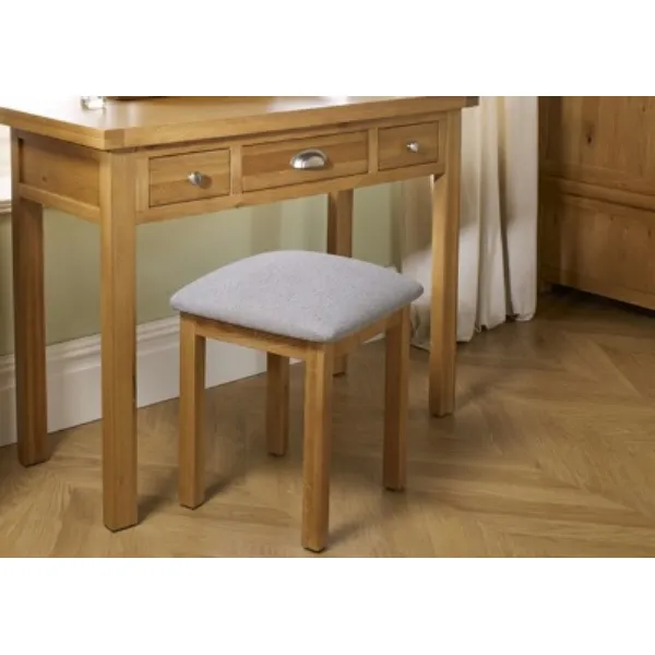 Solid Oak Dressing Table Stool